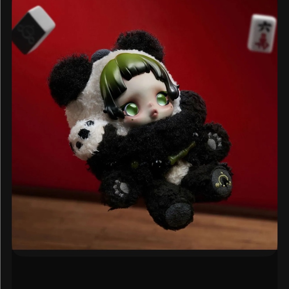 Skull Panda Limited Edition Lazy Panda Plush Pendant